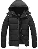 Men's Winter Puffer Jacket Quilted Thicken Down Coat Insulated and Water Repellent Jacket with Hood