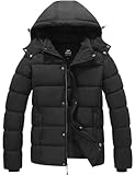 Men&apos;s Winter Puffer Jacket Quilted Thicken Down Coat Insulated and Water Repellent Jacket with Hood