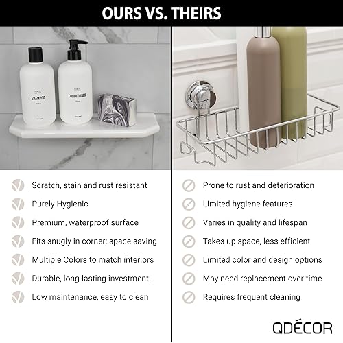 Miniatura 3 de Questech Décor - Estante de ducha flotante de 12 pulgadas, reacondicionamiento montado en la pared para paredes de ducha con azulejos, organizador