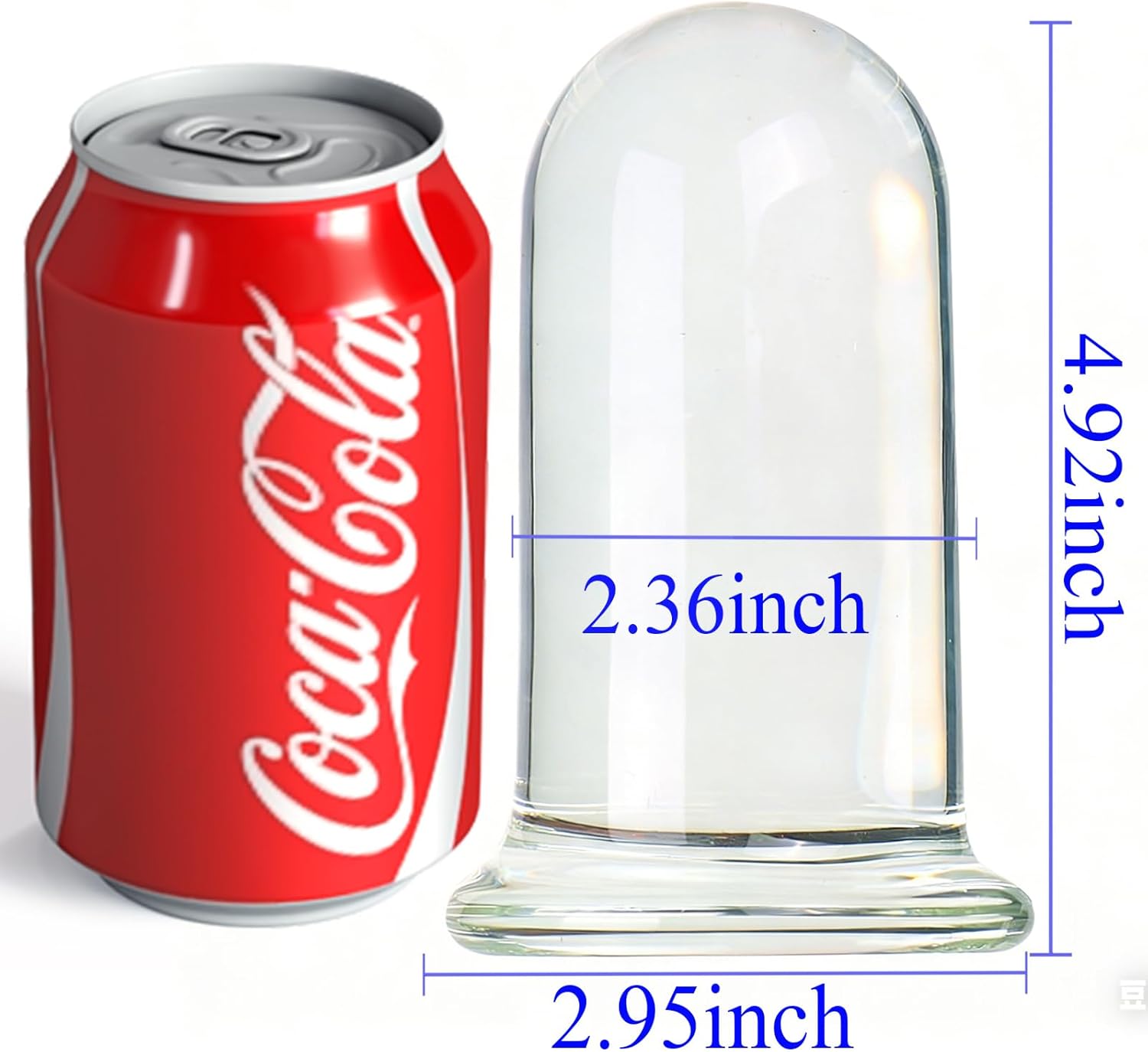 Glass Butt Plug Large Anal Plug,WTOGETAO Glass Dildo Anal Trainer Clear Butt Plug Huge Crystal Anal Plug Anal Masturbation Butt Expander Sex Wand G-spot Anal Pleasure Trainer for Men Women(6.0cm)