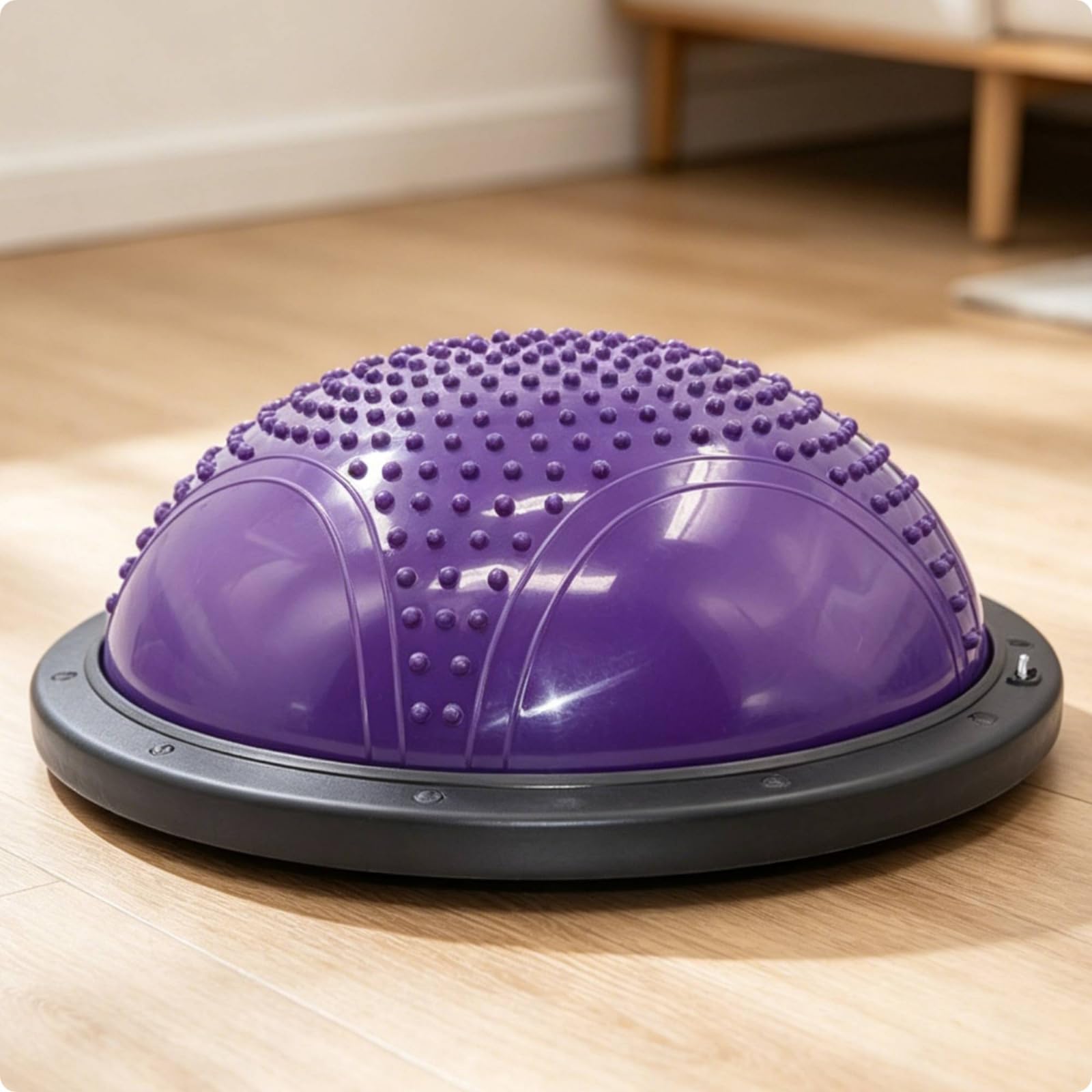 Mezzo Sfera Fitness con Base Antiscoppio Mezza Palla da Ginnastica Pompaggio Incluso Palla Fitness con Elastici per Principianti