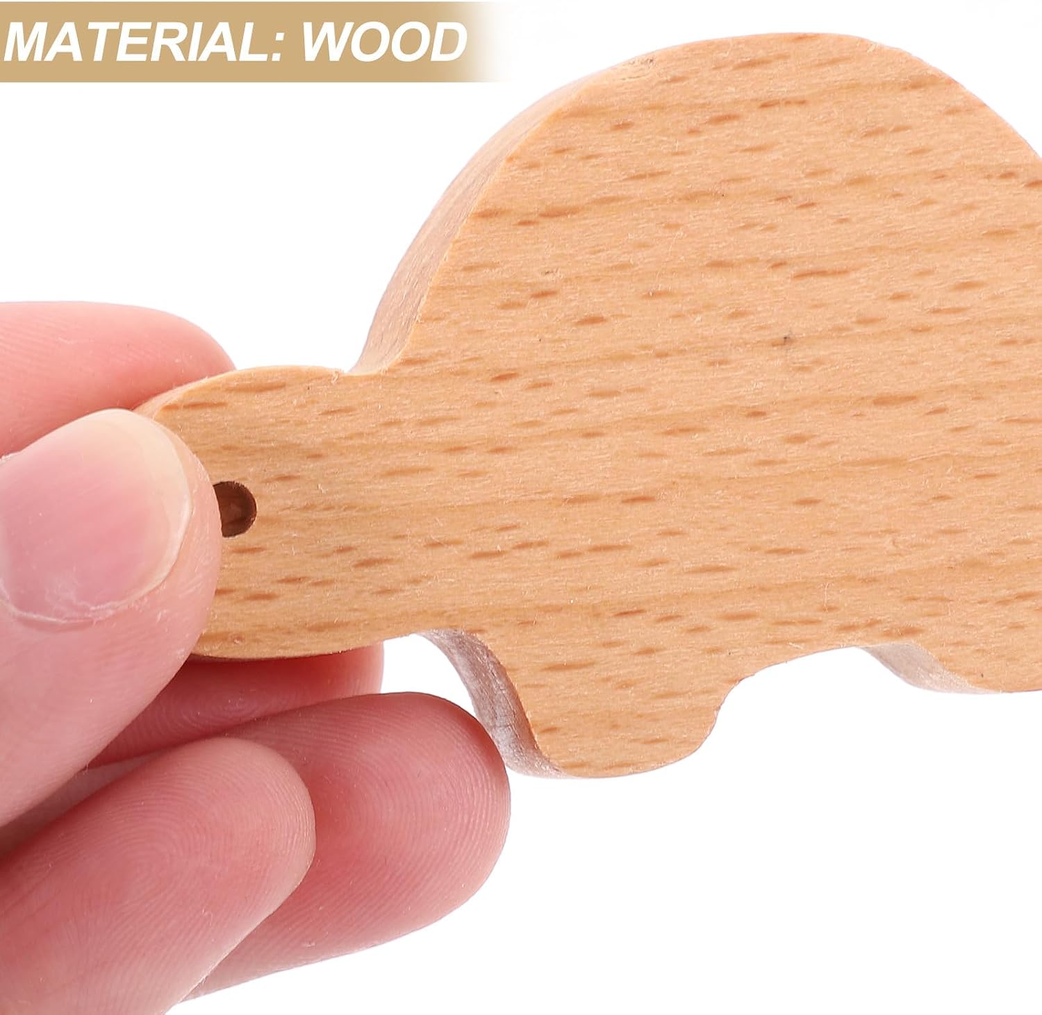 Zerodeko Animal-Shaped Wardrobe Handle and Cupboard Pull Knob, Solid Beech Wood Turtle Design, Decorative Cartoon Door Knob for ’ Room Drawers and Cabinets, Nursery Furniture Accessory