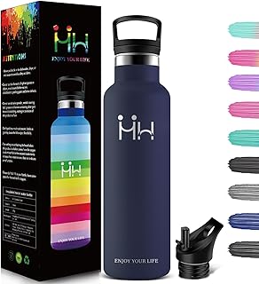 HoneyHolly Botella Agua Acero Inoxidable - 500ml Termica Sin BPA, 12H Caliente/24 Frío, para Niños & Adultos, Deporte, Oficina, Yoga, Ciclismo