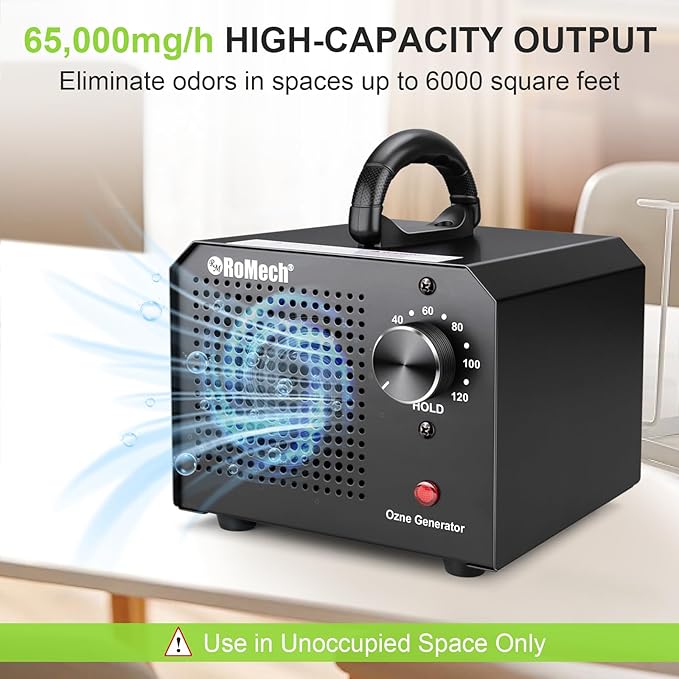 Generador de Ozono ROMECH 65,000mg/h Purificador de Aire miniatura 2