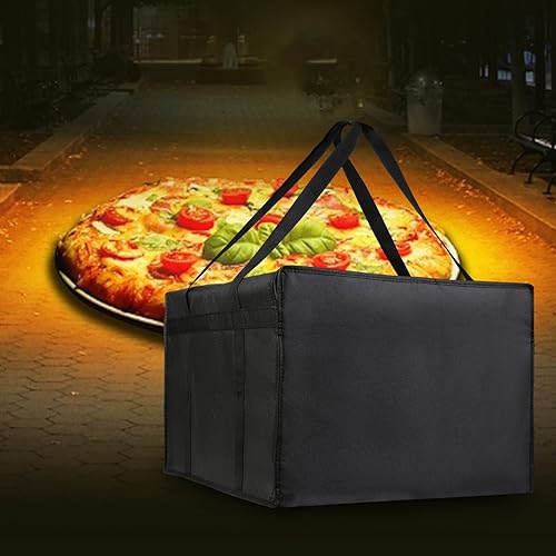 Miniatura 9 de musbus Bolsas aisladas para pizza grandes para entregas, bolsa de entrega con aislamiento para pizza de 20 x 20 pulgadas, Negro -, Bolsa de