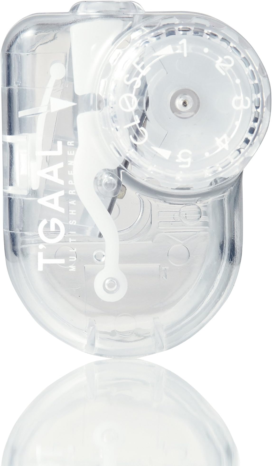 KUTSUWA Hi LiNE T'GAAL Angle Adjustable Pencil Sharpener, Clear (RS028CL)