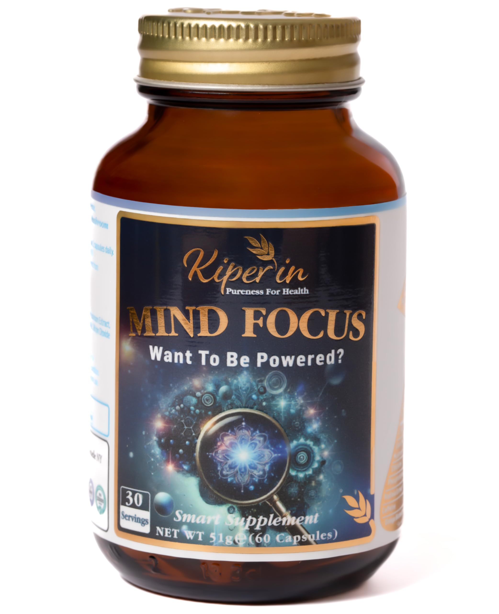 Kiperin Mind Focus Akıllı Takviye | Aslan Yelesi, Sitikolin, Rhodiola, L-Theanine, Kafein,…