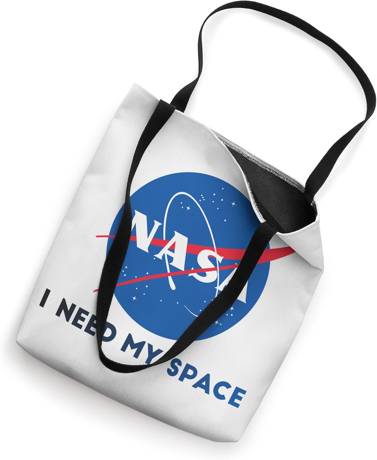 NASA I Need My Space Round Meatball Logo Space Science Tote Bag