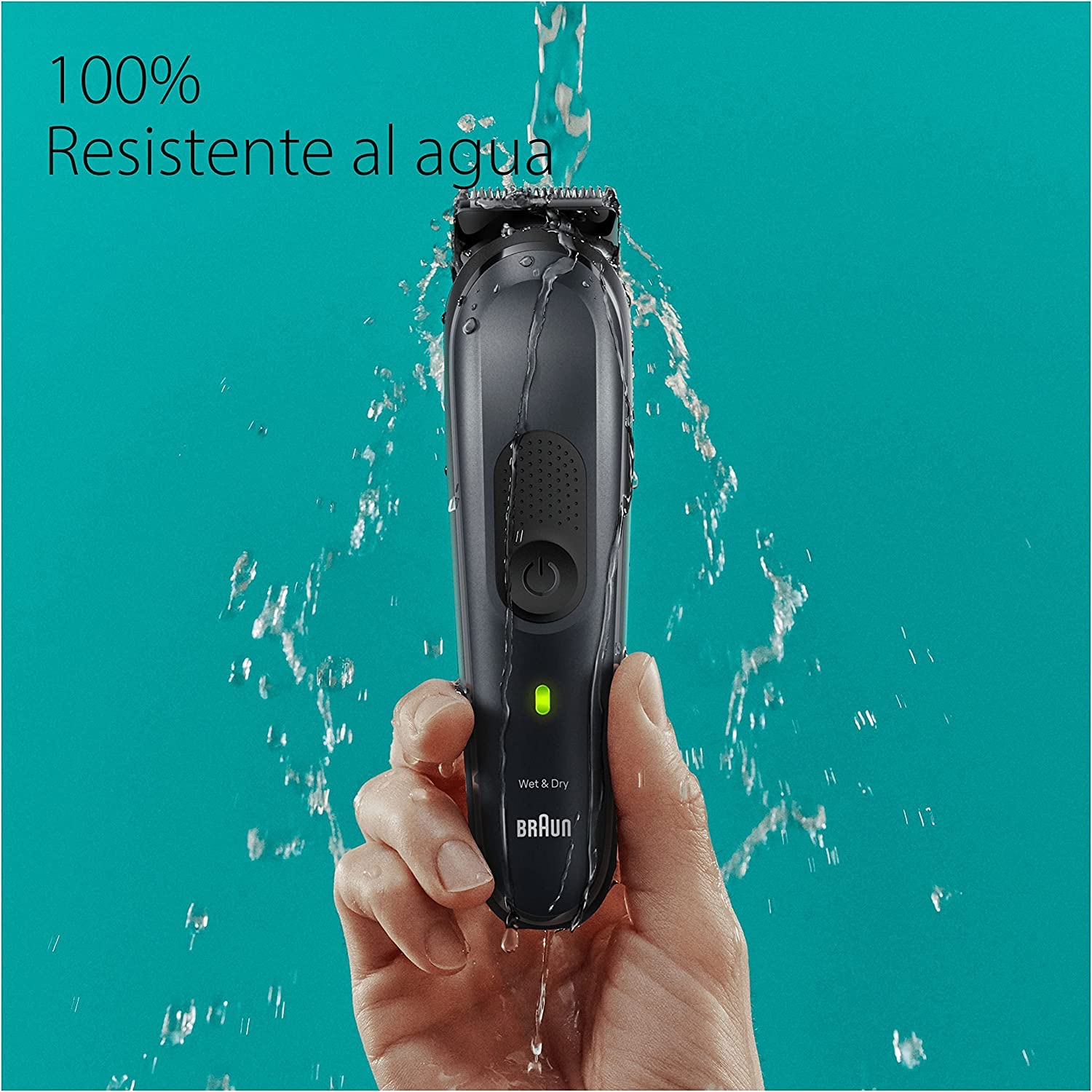 Braun Recortadora de Barba Series 7 MGK7491, Máquina Cortar Pelo, Cortapelos Hombre + King C. Gillette Gel Barba y Rostro con Agua de Coco, Aceite de Argán y Aguacate 350 ml