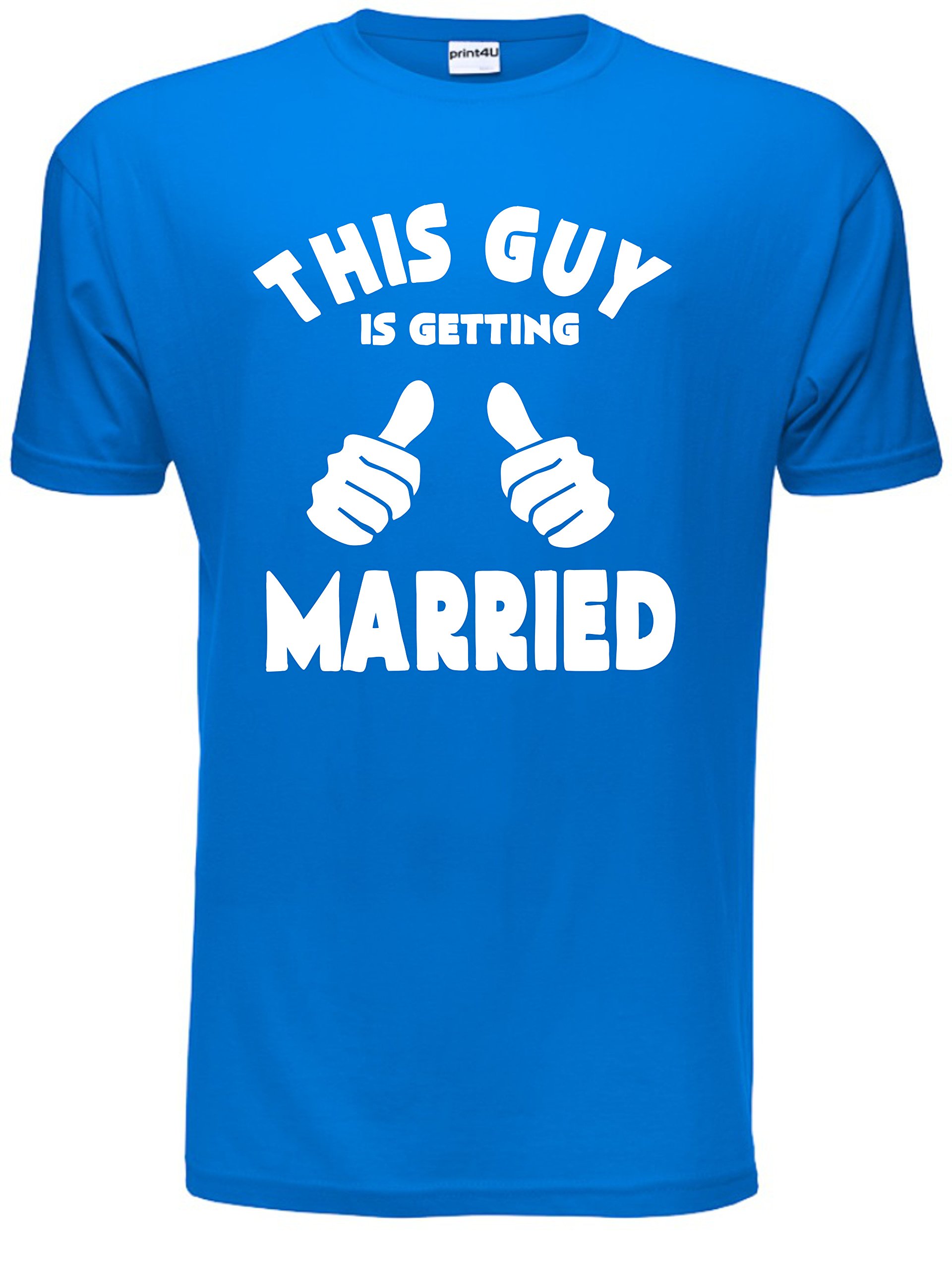 This Guy is Getting Married Mens T-Shirt X-Large Blue