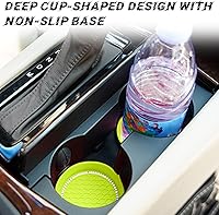 Vista 31 de zipelo Bling Car Cup Coaster, 2 Pack Universal Vehicle Anti-Slip Cup Holder Insert Coasters, Crystal Rhinestone Silicone Shockproof Drink Mat, Car