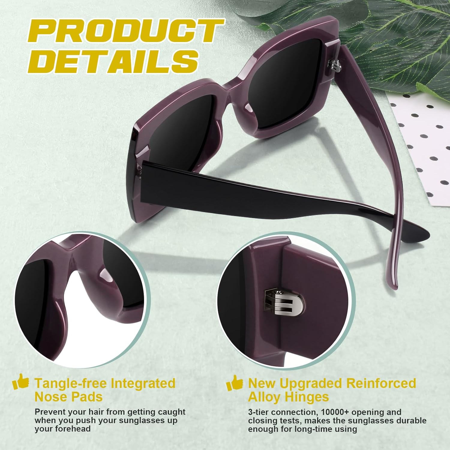 GQUEEN Óculos de sol femininos com armação quadrada grande, retrô, proteção UV400, S904 em promoção! Veja a oferta e mais achadinhos de Óculos de sol 3 Hoje é o melhor dia para comprar GQUEEN Óculos de sol femininos com armação quadrada grande, retrô, proteção UV400, S904 com aquele preço maroto! Promoção! Aproveite a oferta! 3