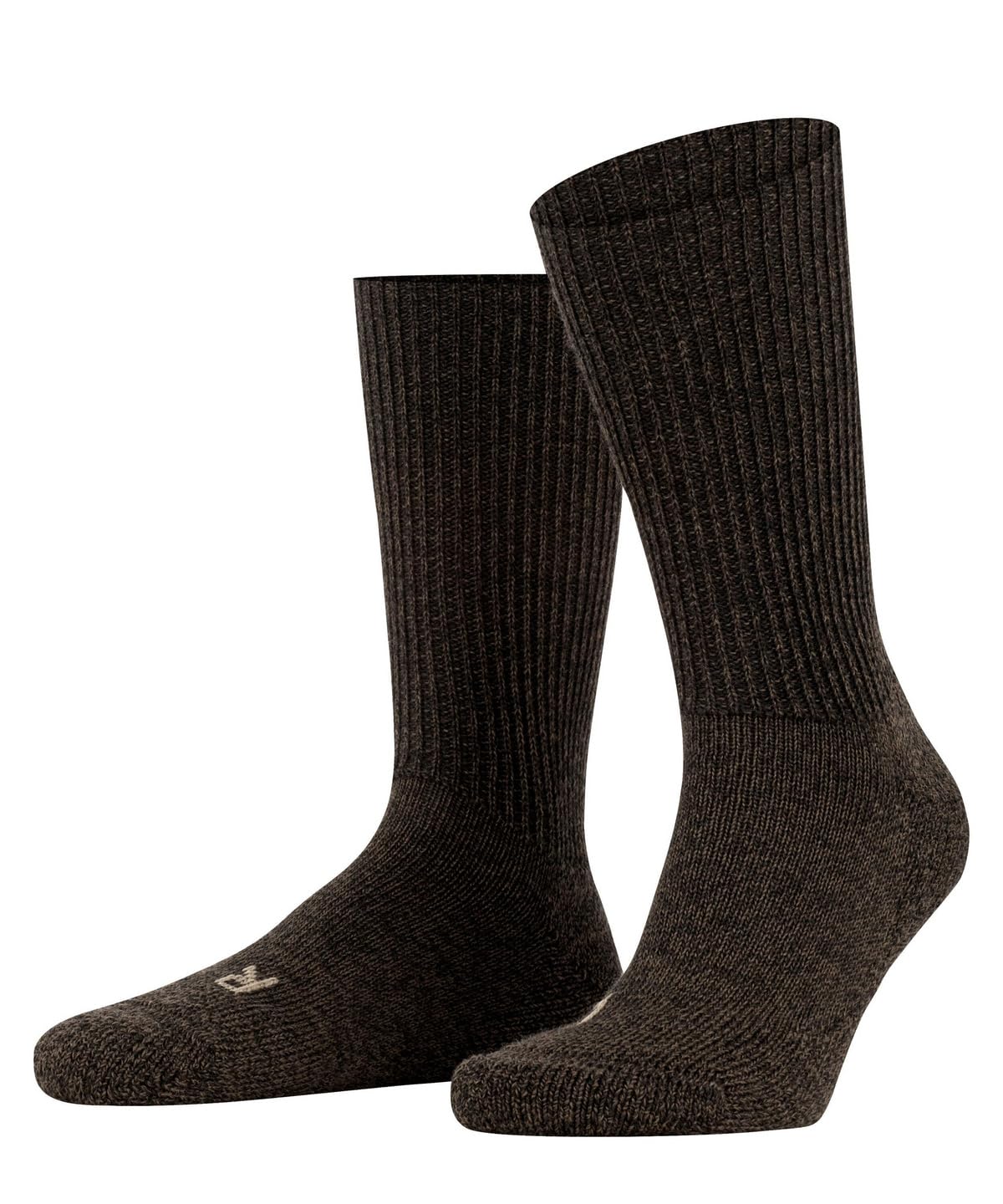 FALKE Unisex Walkie Ergo U SO Wool Plain 1 Pair Socks, Brown (Dark Brown 5450), 8-9