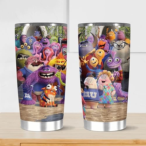 Miniatura 3 de Vaso de acero inoxidable aislado de 20 onzas monstruo caliente con café helado té vino frío divertido tazas de viaje para hombres y mujeres