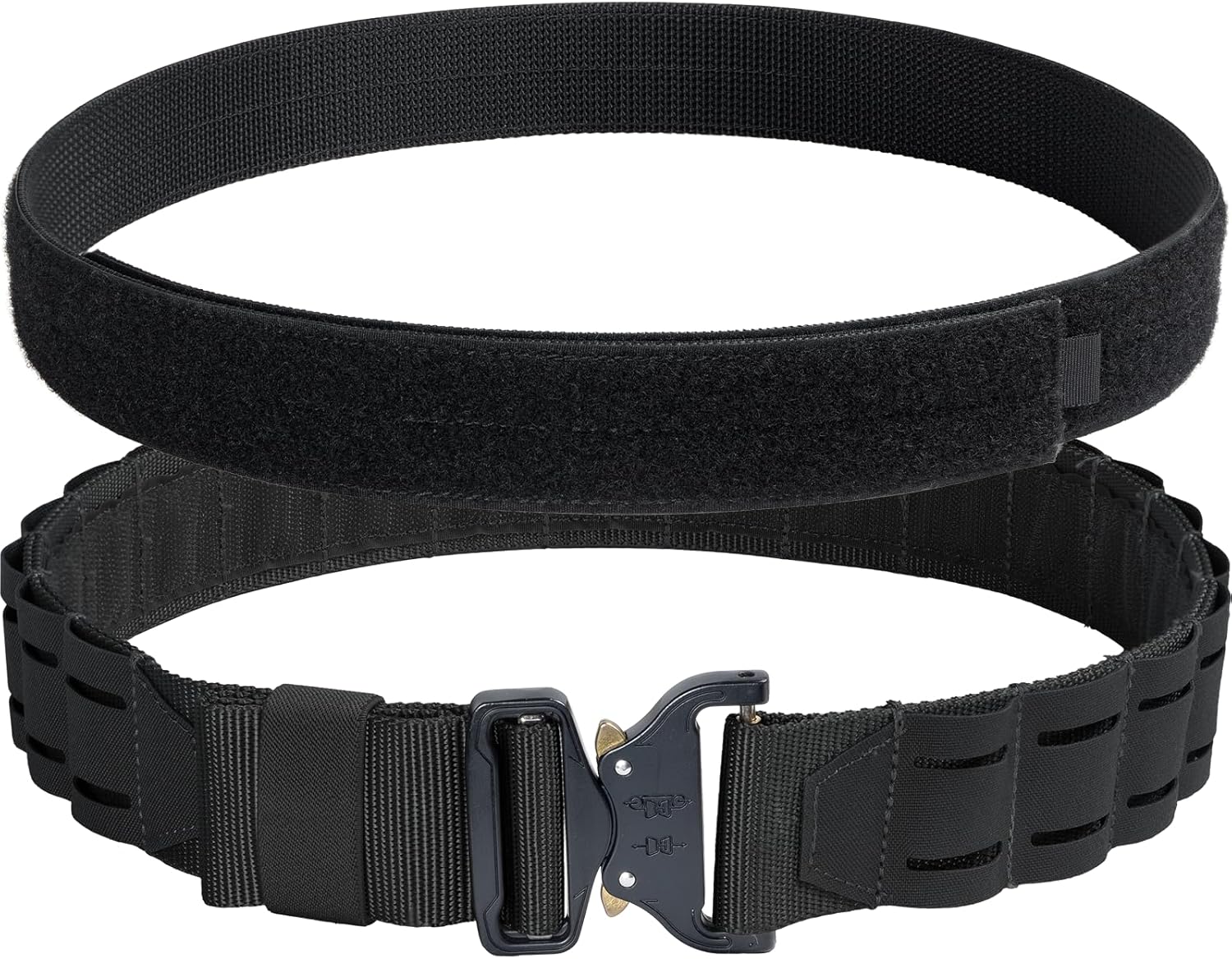 VISMIX Tactical Belt Battle Belt, Quick Release Buckle 2" MOLLE Gun Belt with 1.5" Inner Belt for Shooting Hunting
