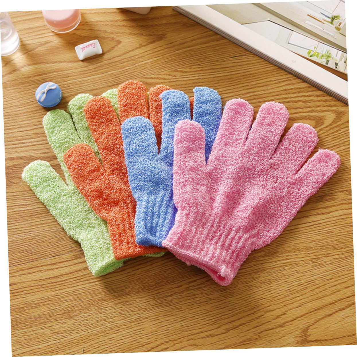 Healeved 15paare Peeling-badehandschuhe Für Körperpeeling Fünf Finger Duschschrubber Für Männer Und Frauen Für Sanfte Hautreinigung Und Entspannung Der Badewanne