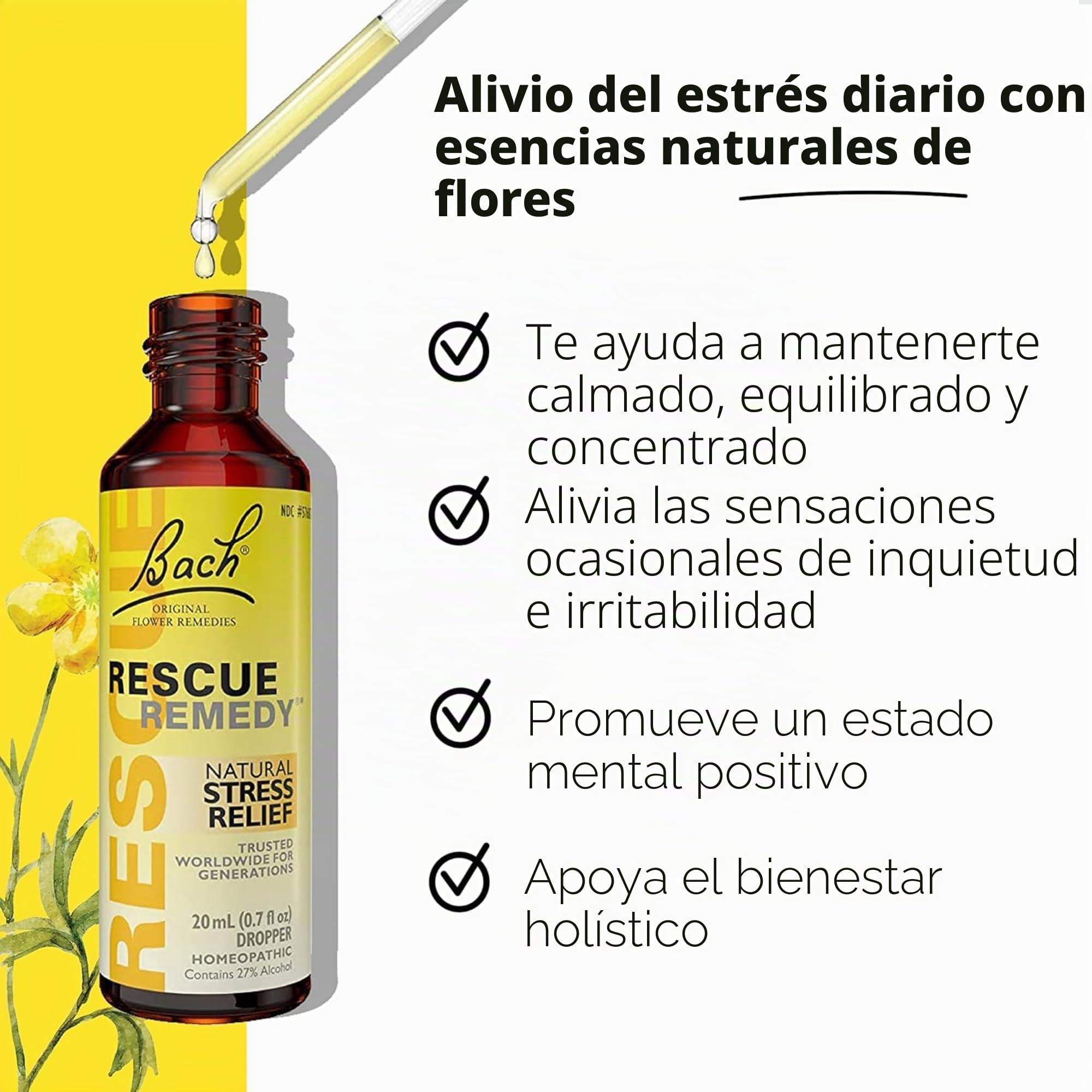 Gotas de remedio de rescate, 20 ml