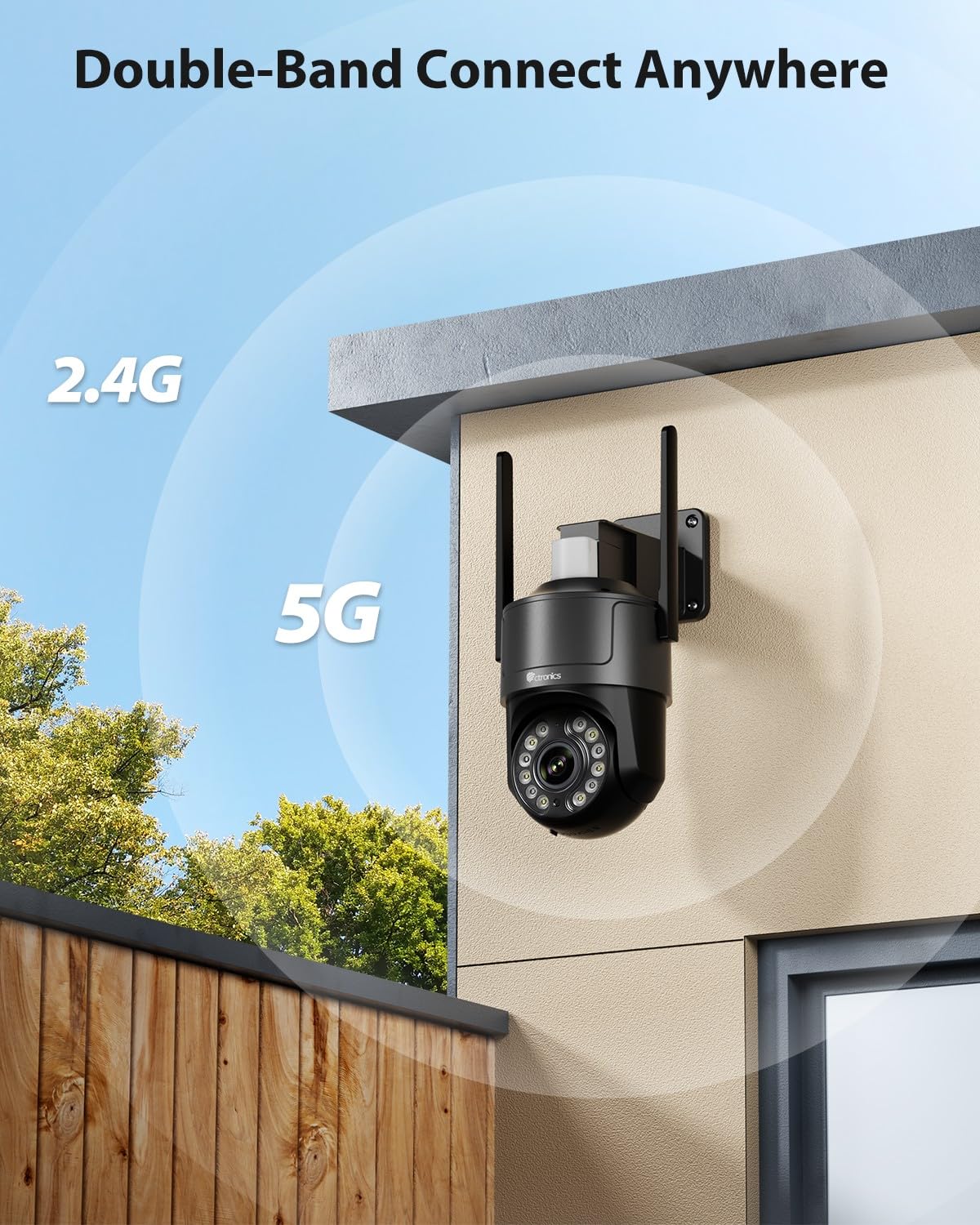 Ctronics 4K Caméra Surveillance Extérieure avec Zoom Optique 5X