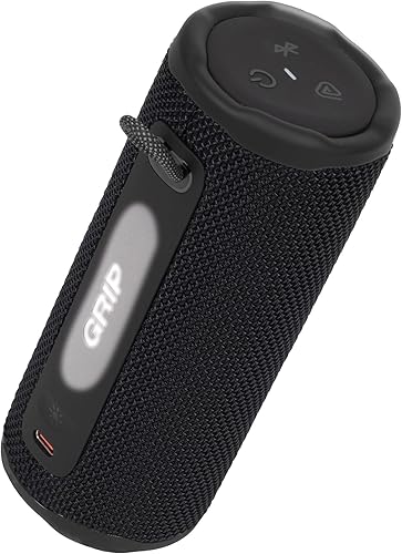 Miniatura 3 de JBL Grip Altavoz Bluetooth portátil negro (JBLGRIPBK) - IP68 impermeable y resistente al polvo  Bluetooth 5.4  Impulso de sonido AI  Batería de 14