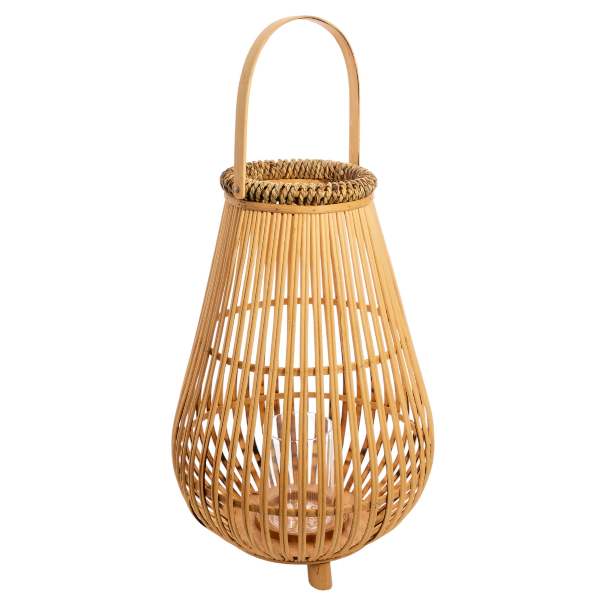 Lanterne en bambou rompre la monotonie lumineuse avec la corde tressée