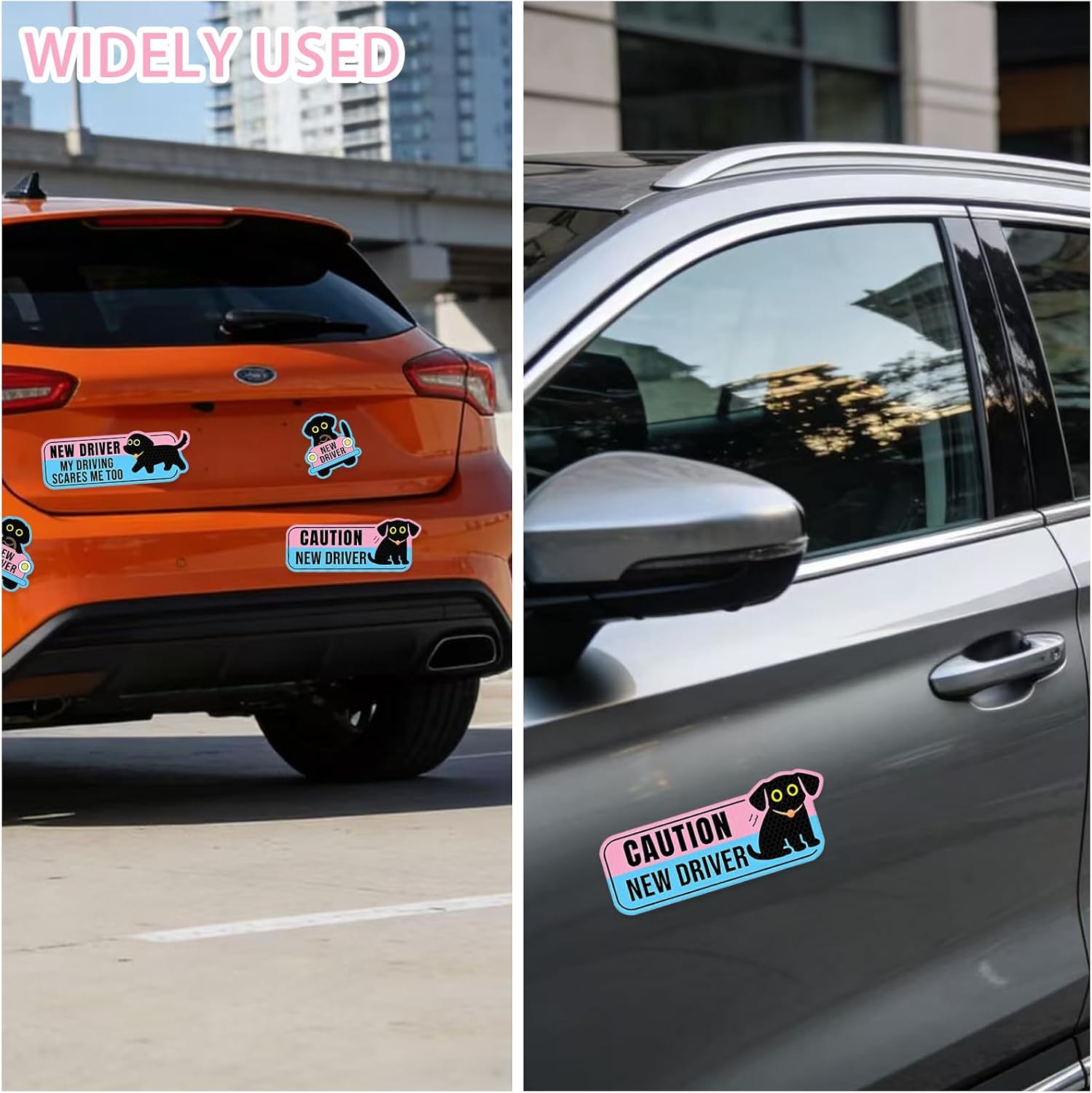 4 Pack Student Driver Magnet for Car – Cute Animal New Driver Signs High-Visibility Reflective Beginner Driver Magnets, Weatherproof & Removable Safety Warning Signs for Vehicles, “Please Be Patient”