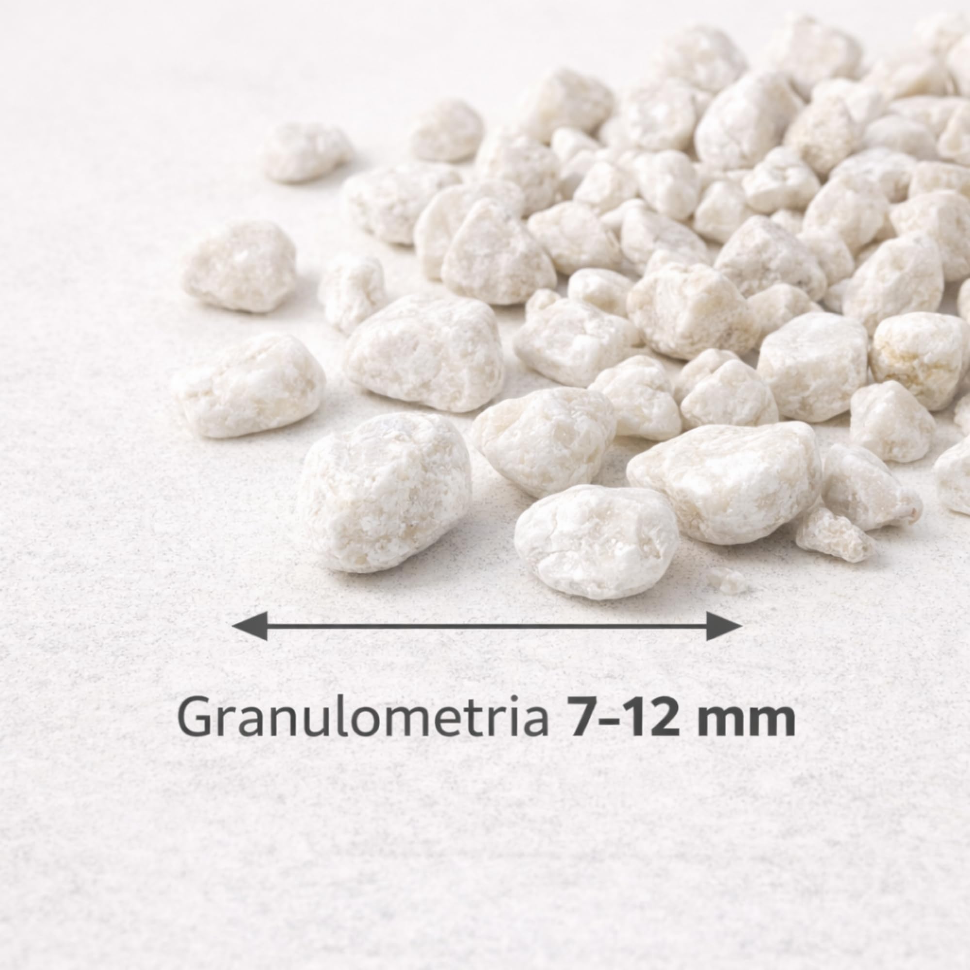 Ghiaia Bianca Decorativa 7–12 mm Pre-lavata – Sassolini per Vasi e Giardino – Ideale per Drenaggio e Decoro – Pietra Naturale – 1,8 kg - 4 kg - 8 kg -16 kg- 22 kg (BIANCO 16 KG) - 5