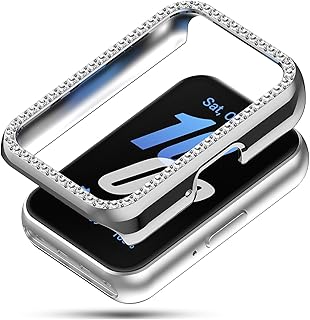 Samsung galaxy fit3 カバー ダブルダイヤモンド キラキラ 対応 galaxy fit3 PC素材 50個のきらめくダイヤモンド スタイリッシュで美しい 耐衝撃 簡単に取り付け・取 液晶フィルムないデザイン 本来のタッチ感度を影響しないし 便利な充電 全面保護 ギャラクシーフィット3 ケース(シルバー)