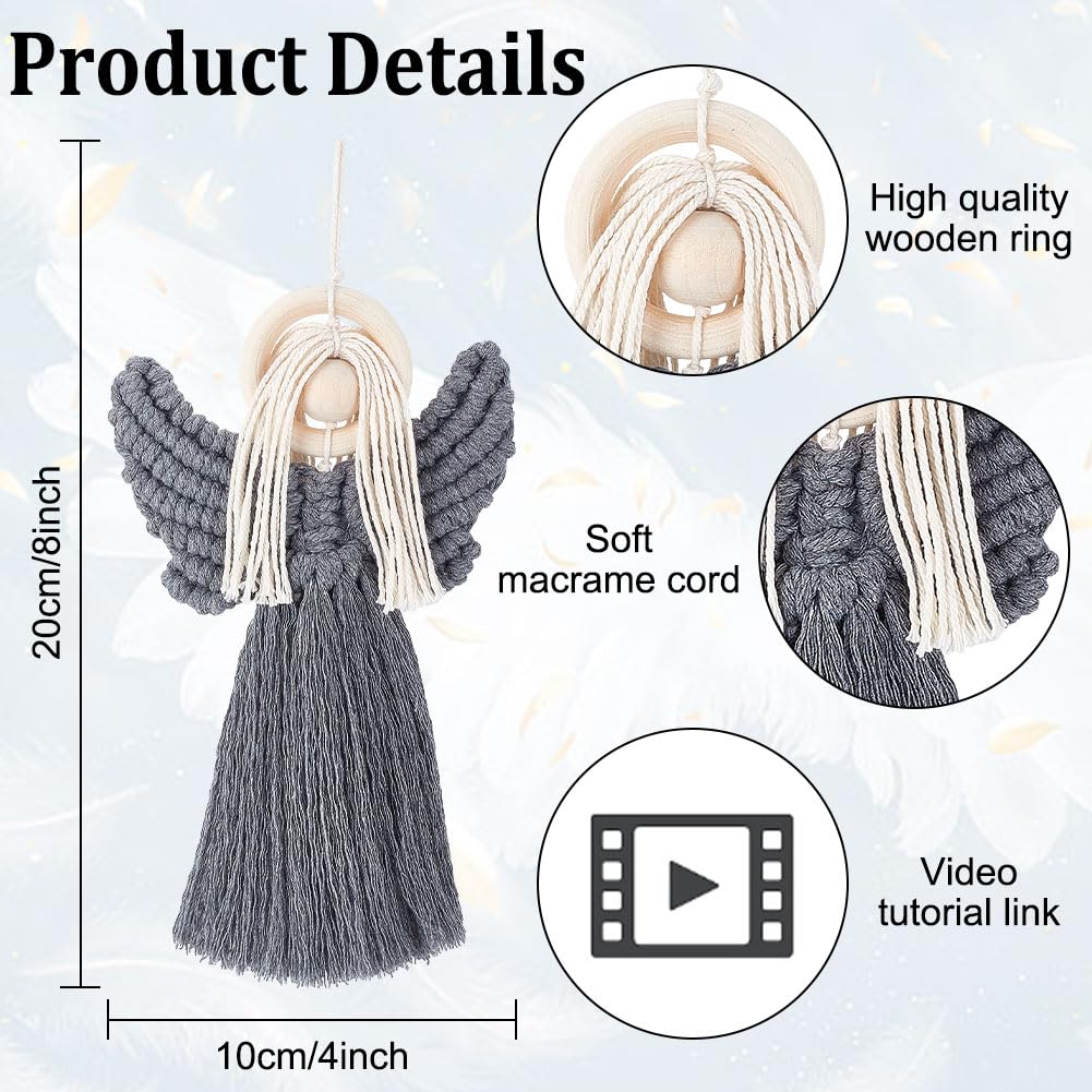 WEBEEDY DIY Makramee Mondpuppen Set - Mit Videoanleitung Für Anfänger