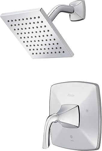 Pfister LG897BSC LG89-7BSC Bronson - Moldura de ducha con 1 manija en cromo pulido, 2 agujeros