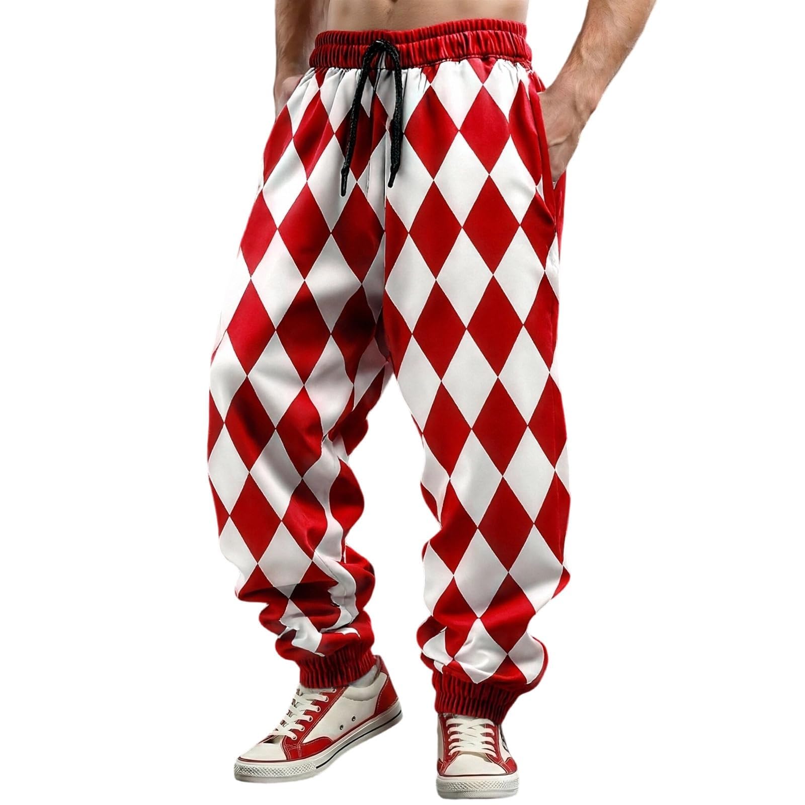 Costume de carnaval homme coloré et pantalon de jogging imprimé pour festivals