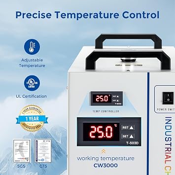 Water Chiller CW-3000 for CO2 Laser Engraver Industrial Water Cooler