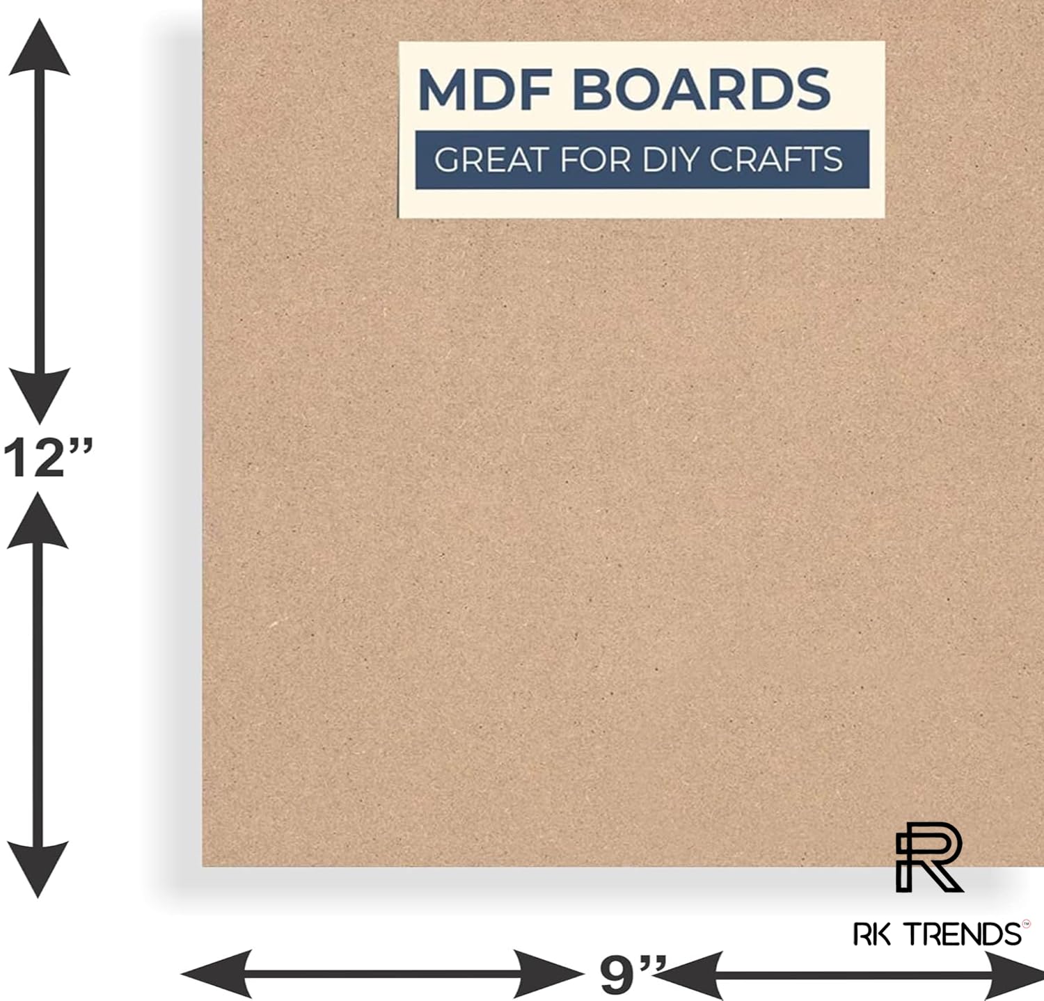 SKYVILLA MDF Boards 3.4mm- Pack of 6 (9x12)| Durable Wood Sheets for DIY, Art Craft, Painting,Resin,Decoupage Mandala Pyrography | Smooth Finish | Ideal for Creative Projects 1