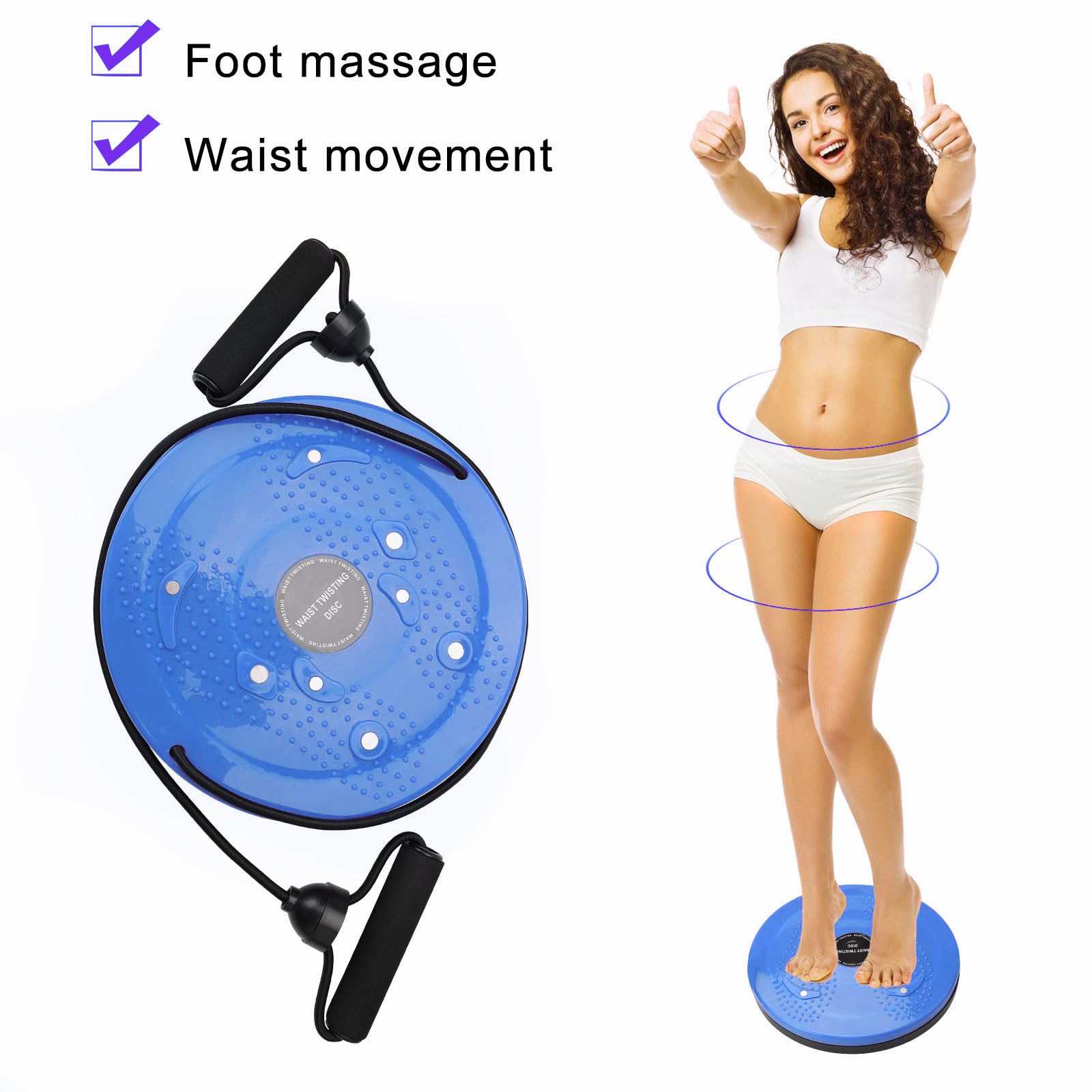 torsion taille, planche d'équilibre sport avec massage magnétique et base antidérapante, auto-entraîneur fitness, exercice aérobique, planche rotative, équipement d'exercice la