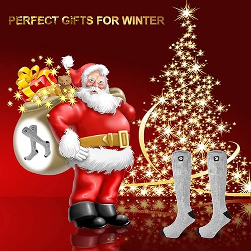 Miniatura 5 de Calcetines térmicos con batería eléctrica recargable de 7.4 V, calcetines largos térmicos para hombres y mujeres, calentadores de pies lavables para