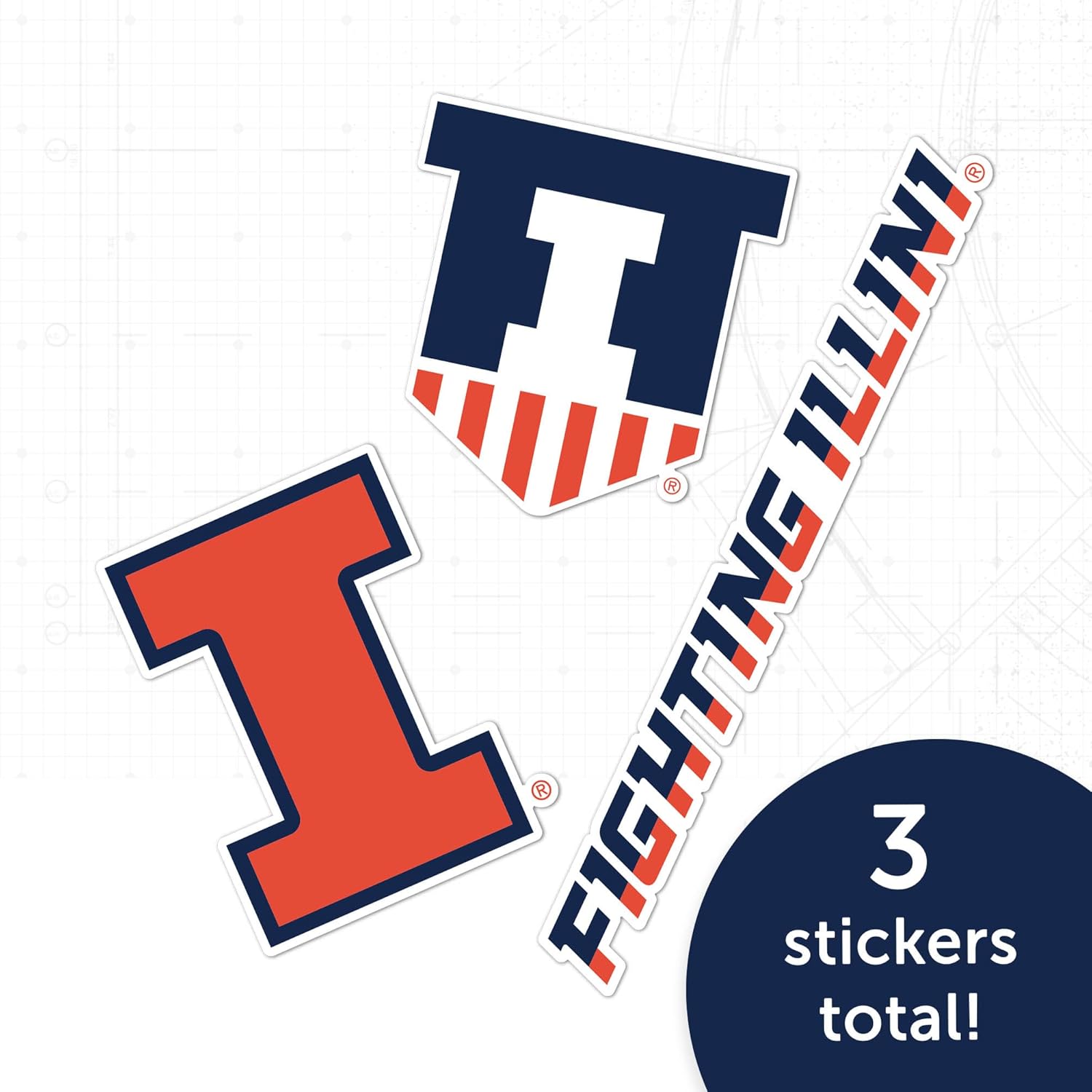 Desert Cactus University of Illinois Sticker Fighting Illini U of I Vinyl Decals Laptop Water Bottle Car Scrapbook T5 (Type 5-1) - Image 5