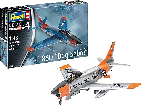 Revell 03832 F-86D Dog Sabre 148 Escala sin construirsin pintar Kit de modelo de plástico