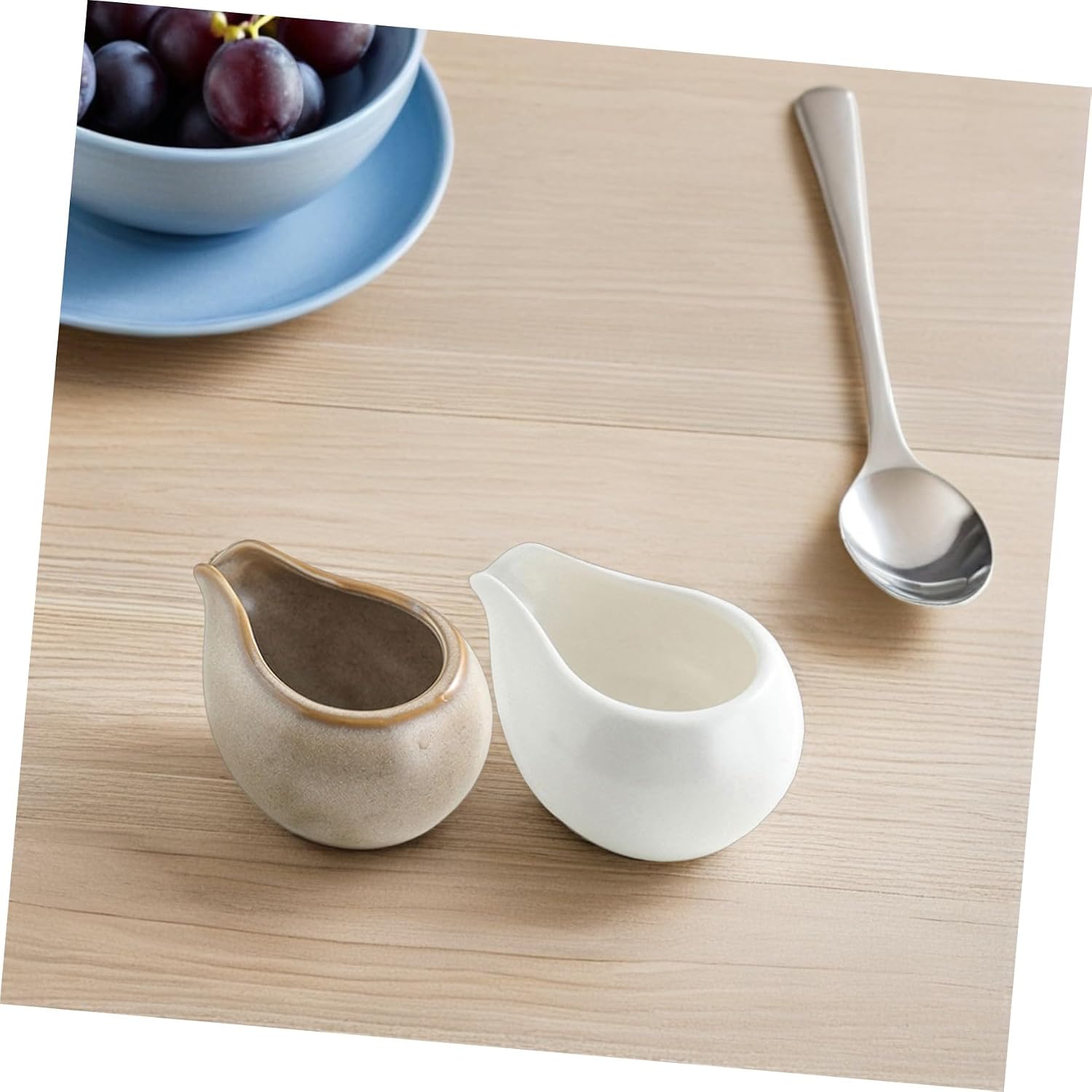 Ceramic Small Milk Pitcher Set of 2 for Home Bars