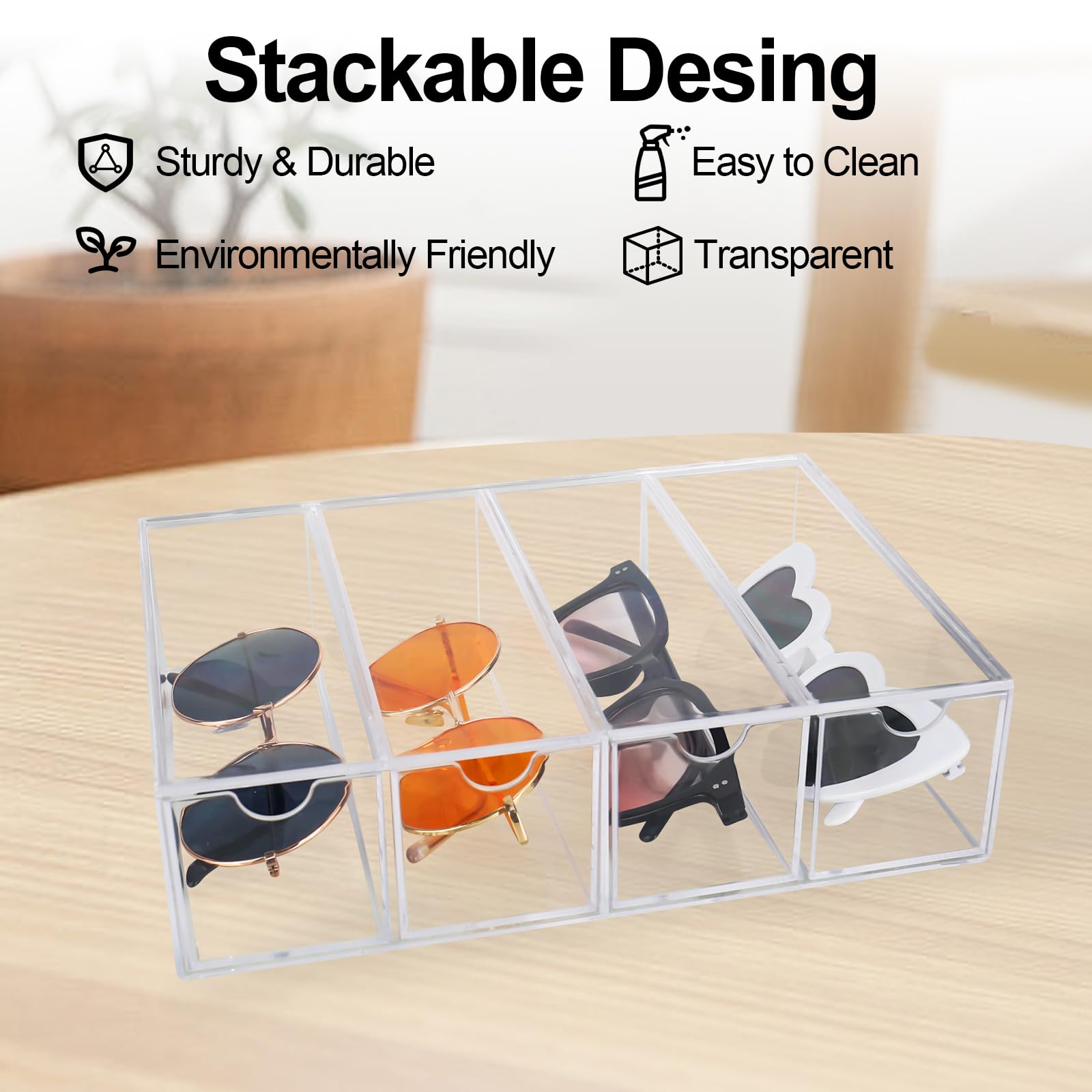 Organizer Porta Occhiali Da 12 Scomparti - Per Desktop, Armadio, Collezione Gioielli - Foto 9