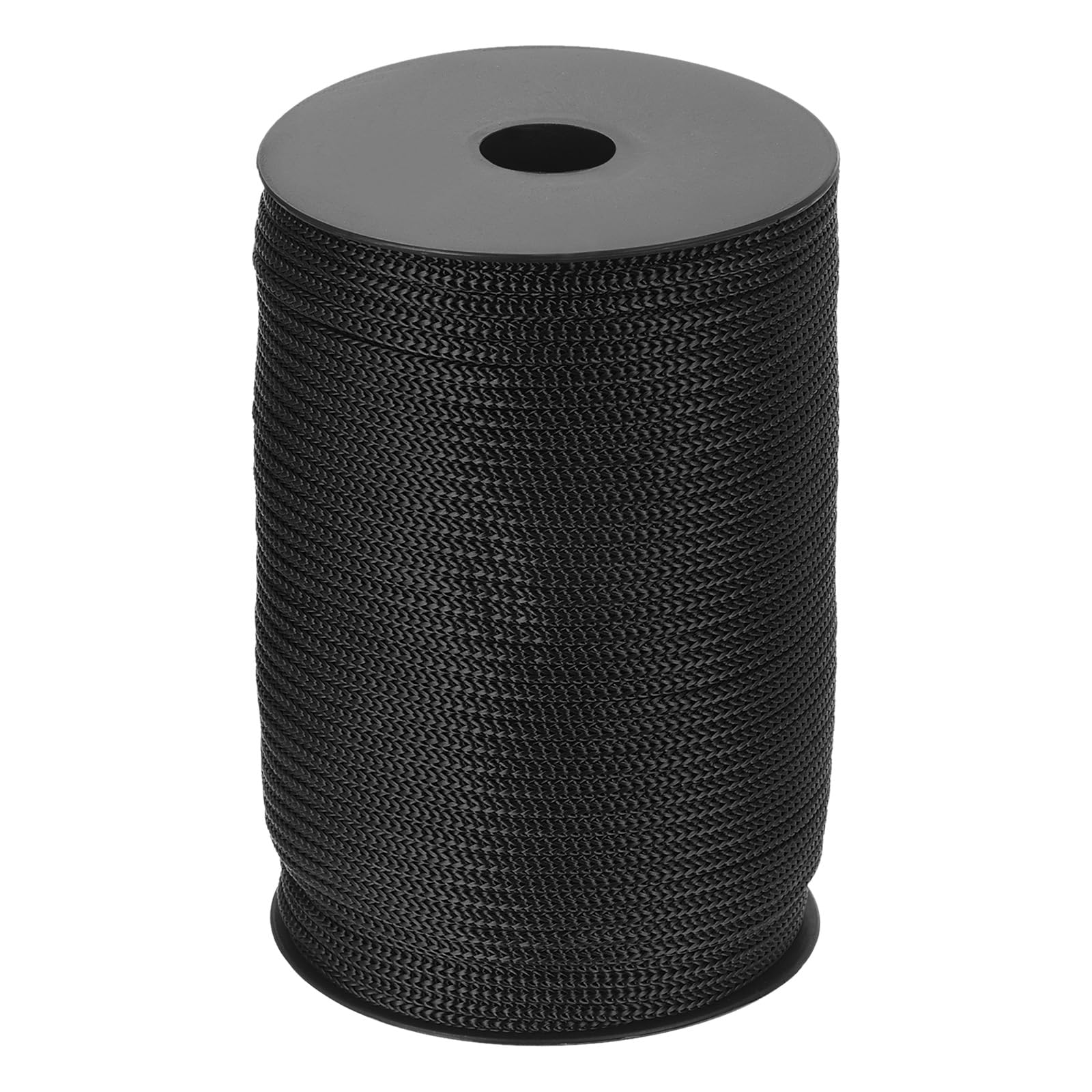 QUARKZMAN 5mm x 100m Cuerda de Polipropileno, Cordón Trenzado Cuerda Trenzada Escalada Hueca Hilo para Tendedero Exterior Camping Senderismo Sujeciones Bricolaje, Negro