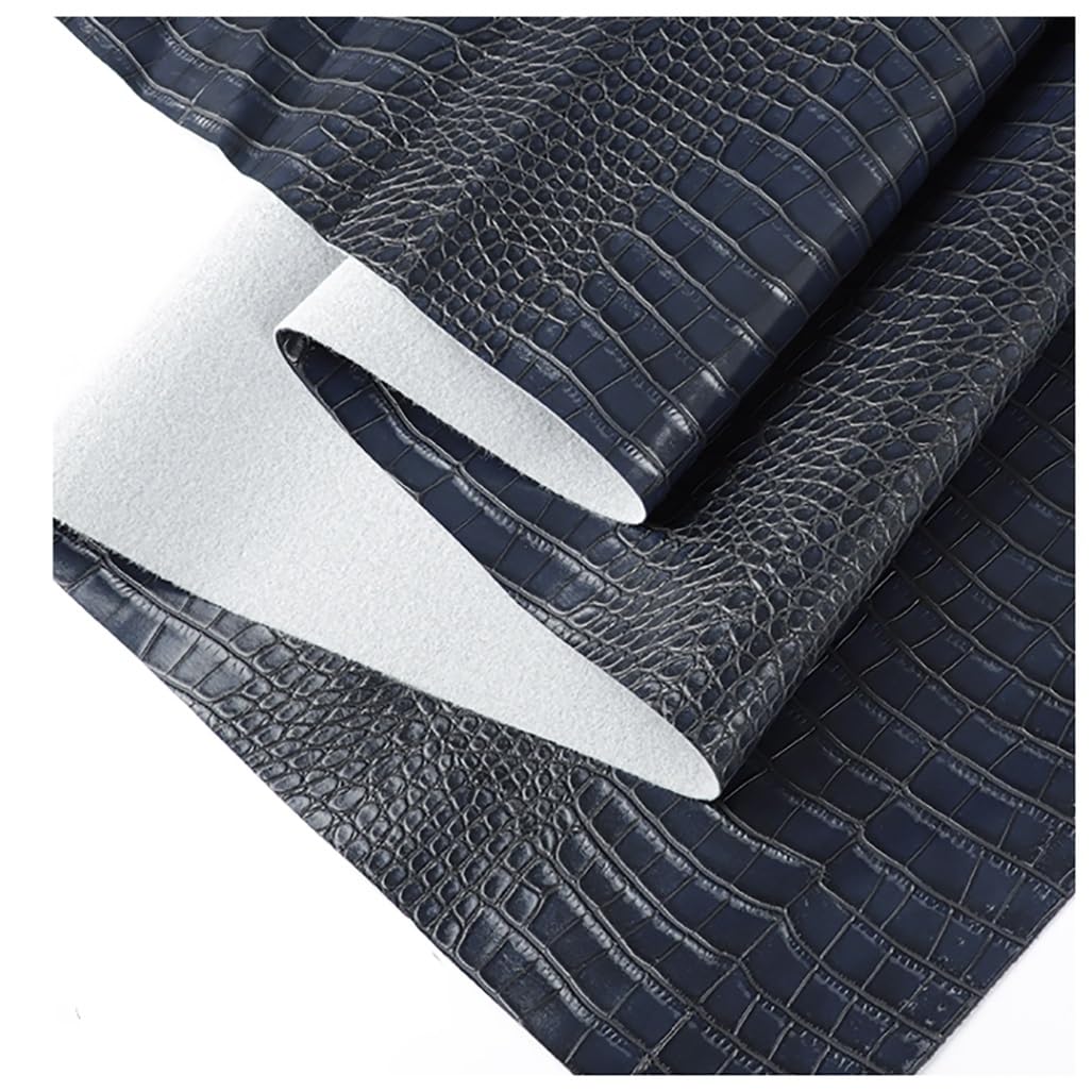 Tissu d'ameublement bleu foncé crocodile 138cm pour rénover un siège