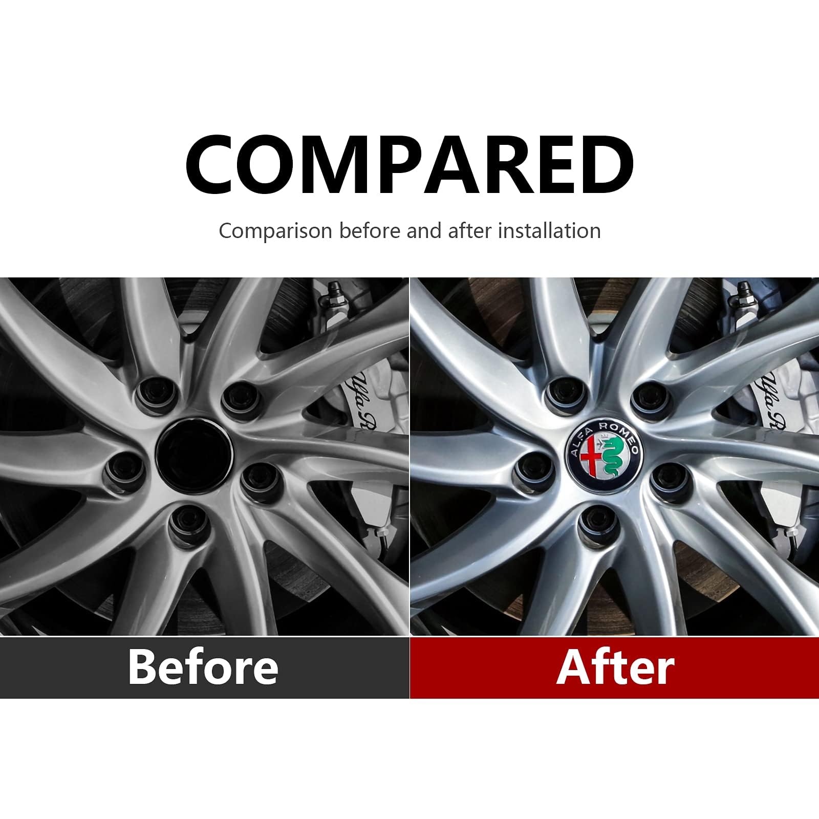 Set 4 Coprimozzi Per Alfa Romeo Stelvio 2017-2023 - ABS Impermeabile, Antipolvere, Design Styling - Foto 7