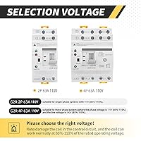 Vista 5 de Mini ATS AC Interruptor de transferencia automáticamanual 2P 63A 110V, ATS de transferencia manual para fuente de alimentación ininterrumpida