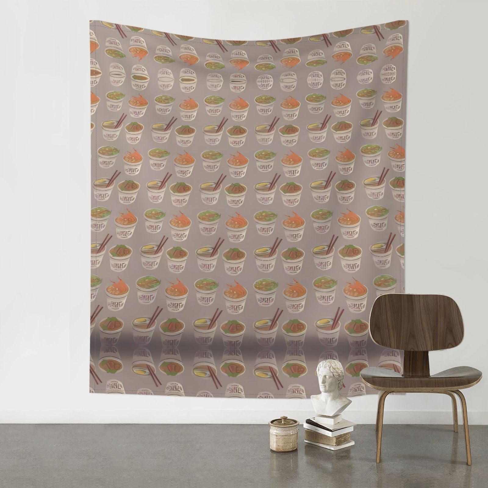 HJFCZH Egg Cup Noodle Ramen Prints 60x51in Wall Tapestry Bohemian Throw - Dorm Decor, Beach Blanket, Sofa Cover & Unique Gift