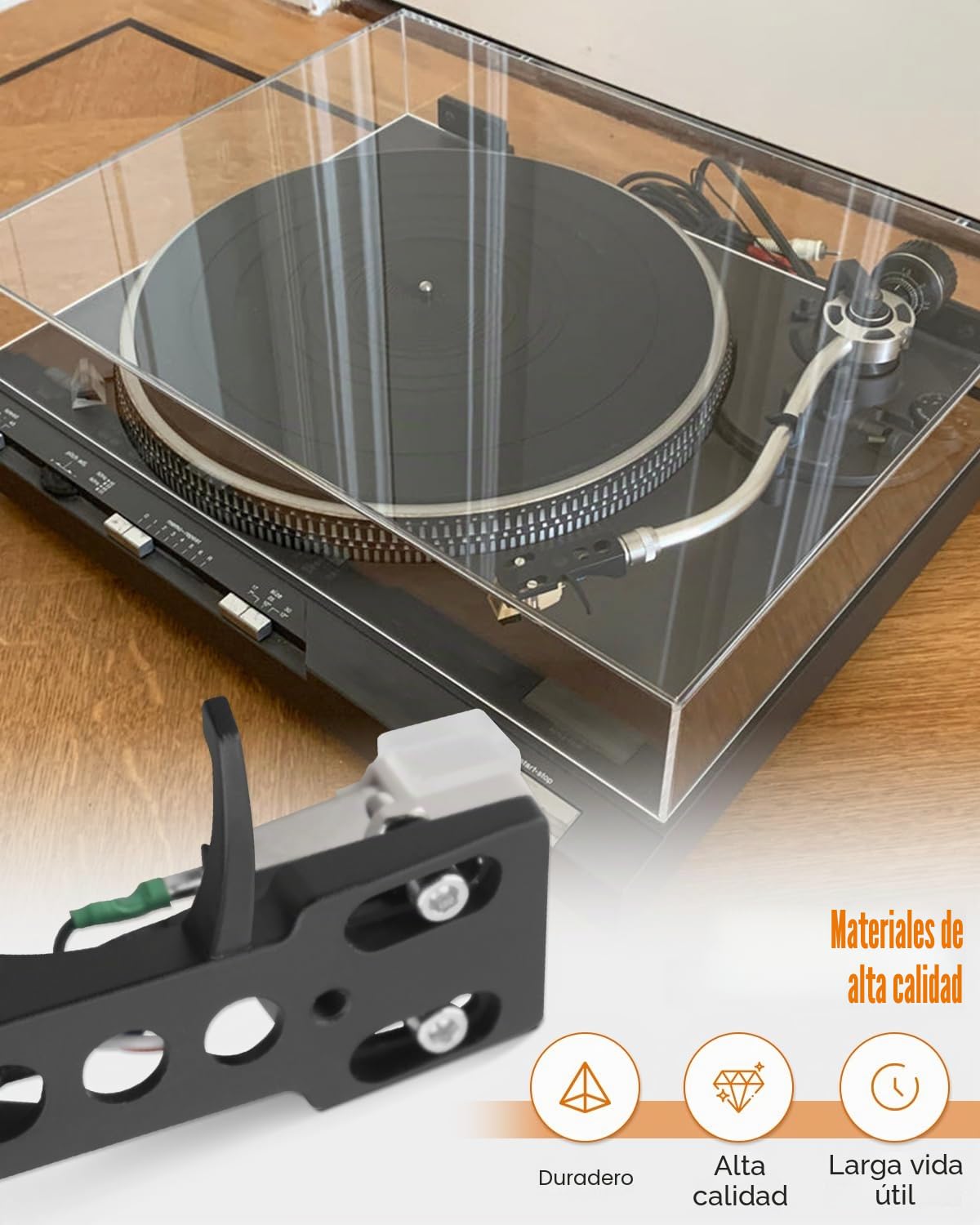 AT-3600L - Cartucho magnético negro para Technics SL D1, SL D1K, SL D2, SL D202, SL D205, SL D2K, SL D3, SL D303, SL D33, SL D3K, SL D5