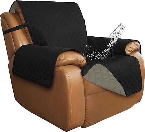 ISSUNTEX Funda doble protección 100 % impermeable para sala de estar, protector reversible de muebles para sofá reclinable, para perros, mascotas y