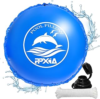 PPXIA Poolkissen Winter Rund 2.5m Luftkissen Pool XXL, Pool Winterkissen mit Doppelt Abgedichtetes Ventil | Doppelnaht | 1...