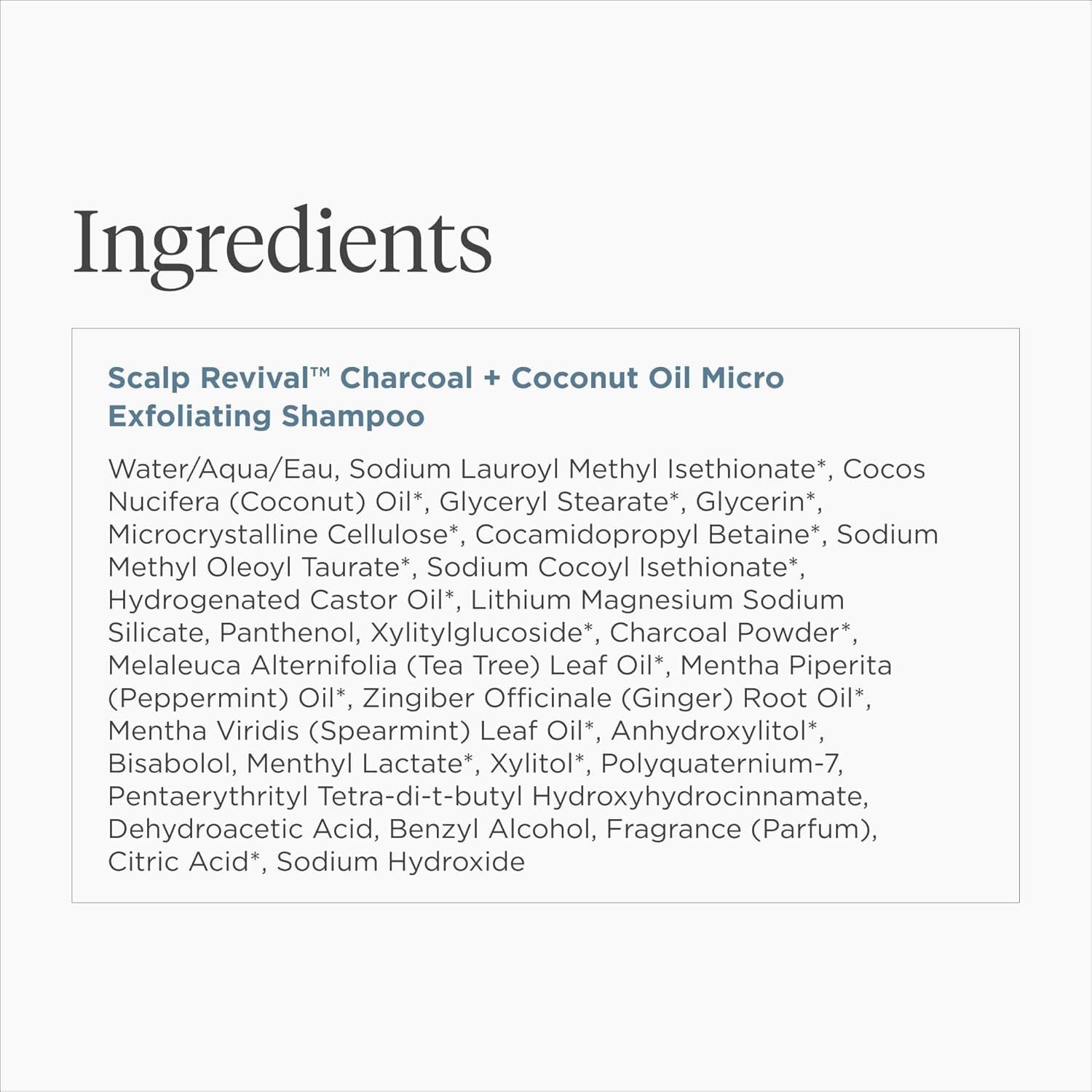 Scalp Revival Charcoal + Coconut Oil Micro-Exfoliating Shampoo 236ml