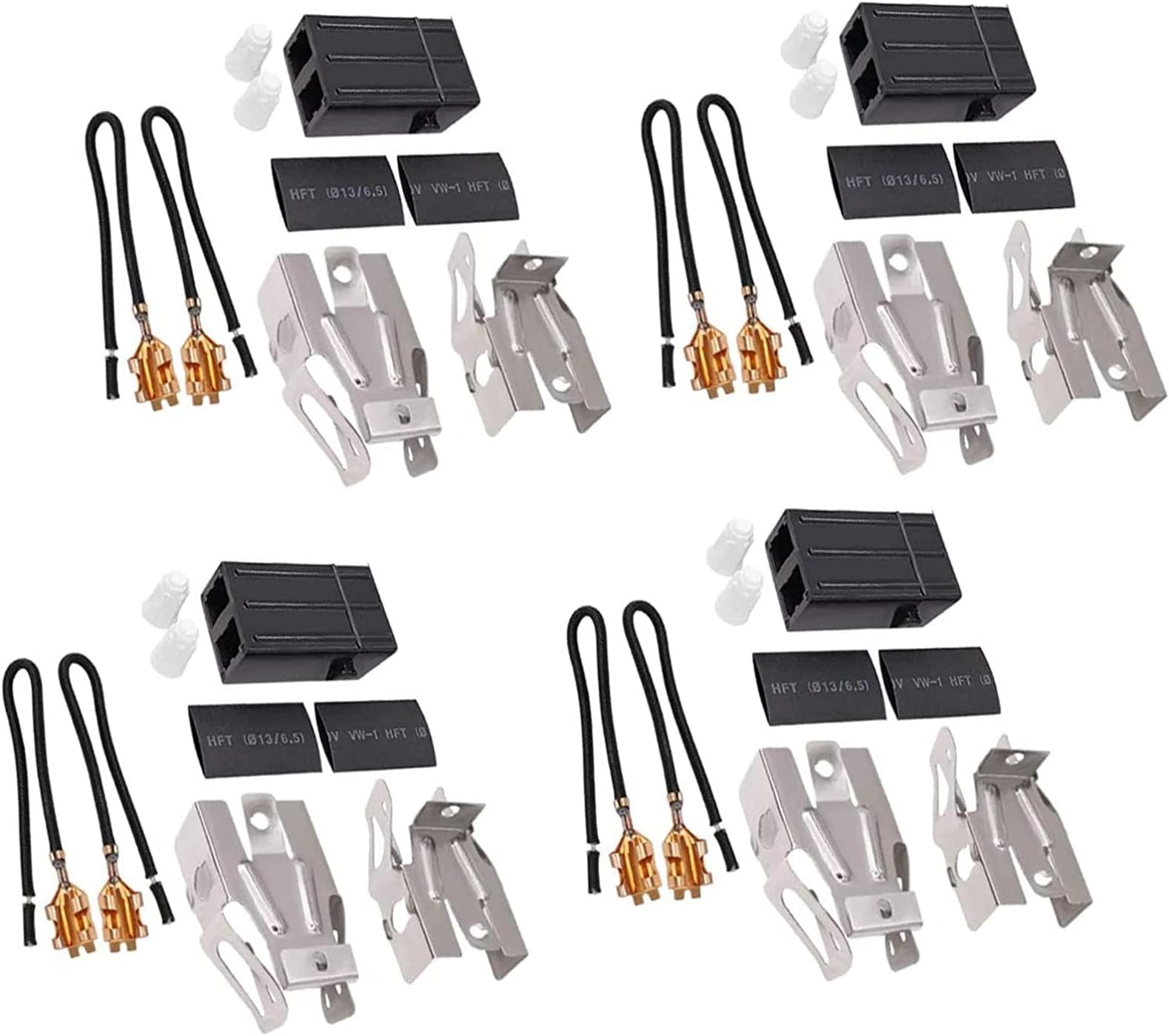 Upgraded 4Pack 330031 Range Burner Receptacle Kit by Beaquicy - Replacement for Whirl-pool Ken-more Range/Stove - Replaces 814399 5303935058 5301167733