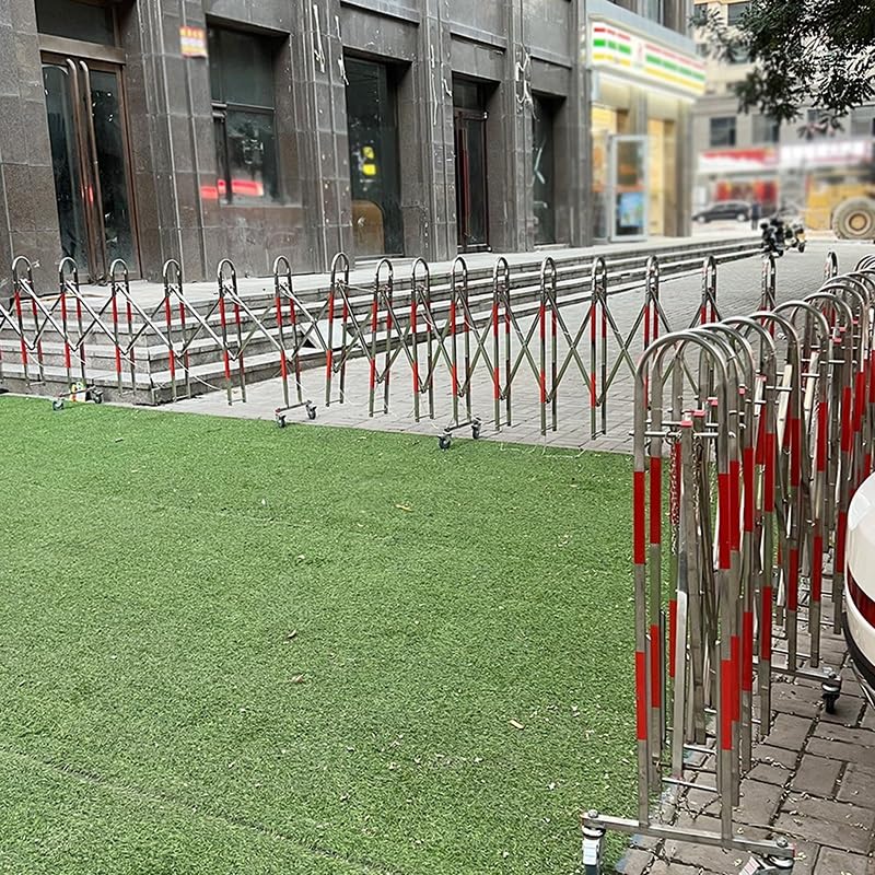 PFCDZDU Expandable Safety Barricade, Mobile Collapsible High Visibility Security Gate, Retractable Portable Driveway Fence for Crowd Control Restricted Areas(3.9x9.8in/1.2x3m)