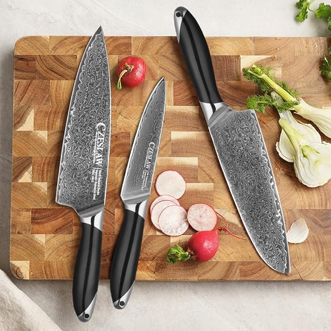 Set Cuchillos Cocina 3 Piezas Acero Inoxidable miniatura 8